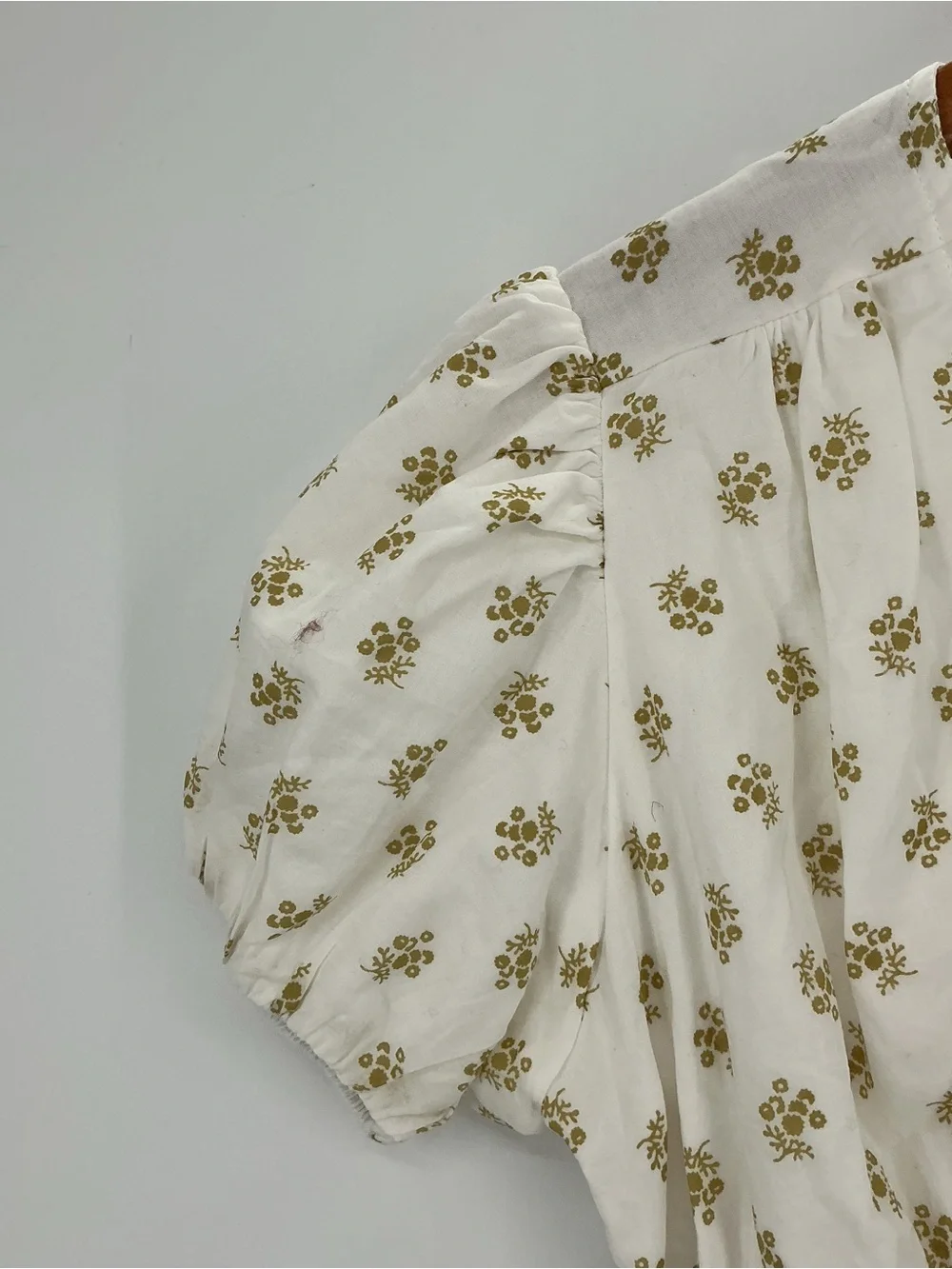 Faithfull The Brand Alba Top Cairo Floral Smocked Puff Sleeve XS 2 NWT